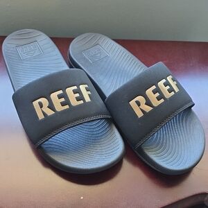 Reef Black Slide Sandals